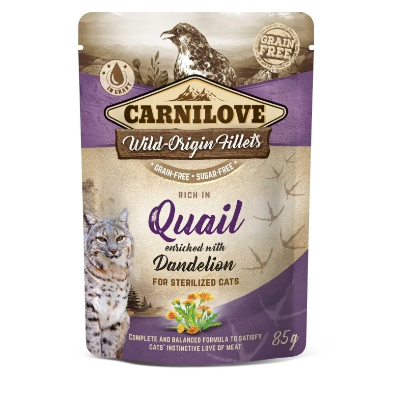 CARNILOVE POCHON QUAIL 85GR