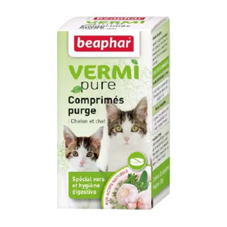 BEAPHAR Vermi pure comprimés purge pour chat 50pcs