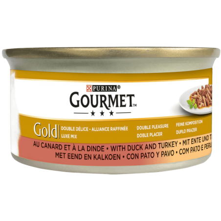 GOURMET® Gold Noisettes Dindes et Canard 85 gr