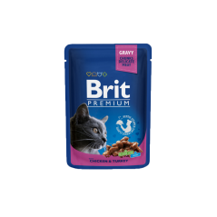 Pochons Brit Premium au Poulet et Dinde 100g