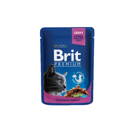 Pochons Brit Premium au Poulet et Dinde 100g