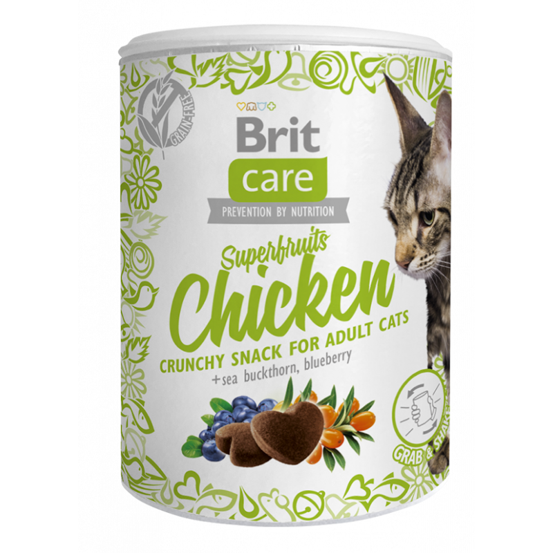 Brit Care Cat Snack Superfruits au Poulet 100g