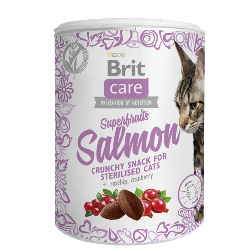 Brit Care Cat Snack Superfruits au Saumon 100g