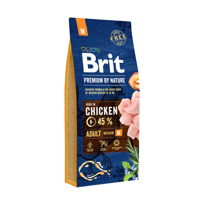 Brit Premium by Nature Adulte M au Poulet 15 kg