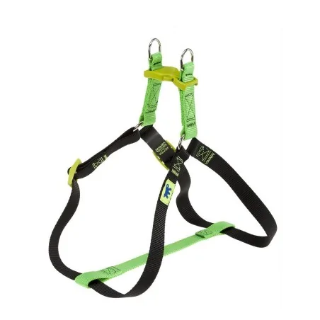 Harnais en nylon pour chiens M Vert Acide 45-63 cm 15 mm