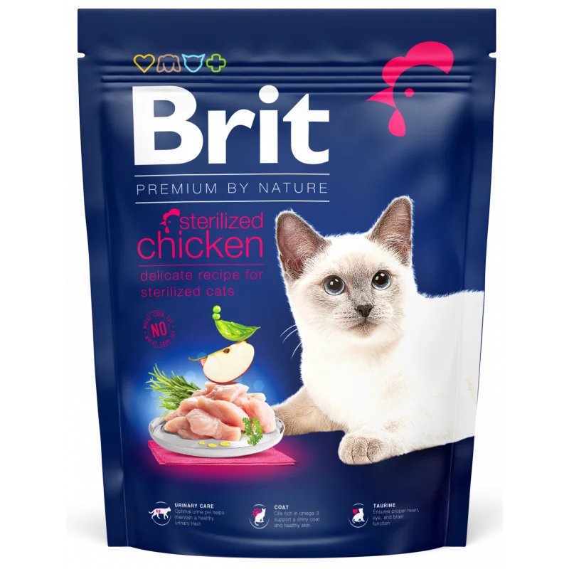 Brit Premium By Nature au Poulet pour chat Stérilisé 300g
