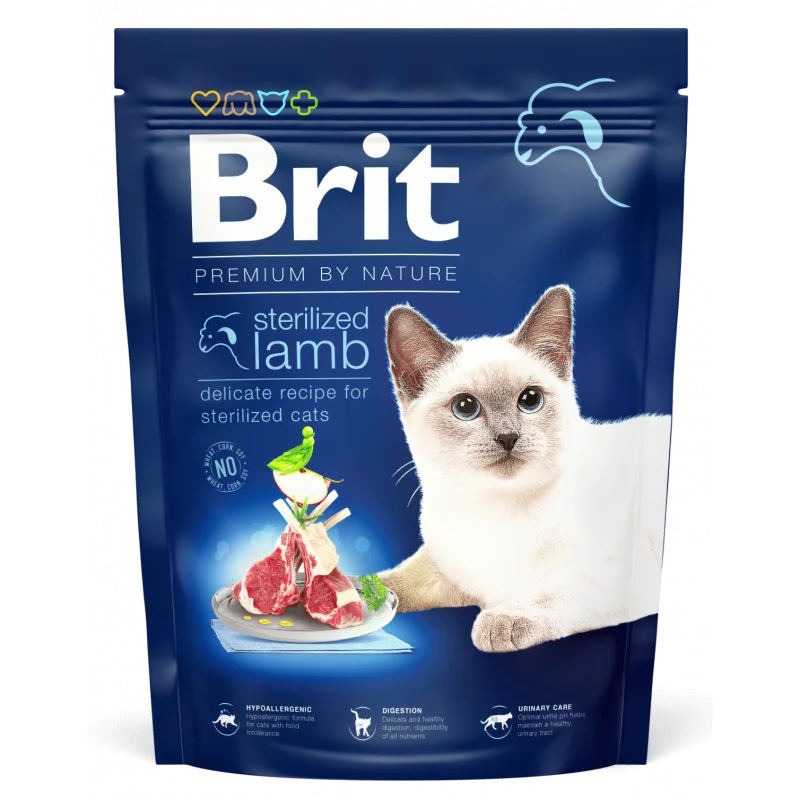 Brit Premium By Nature à l'Agneau pour chat Stérilisé 300g