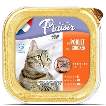 Barquettes Plaisir Chat Adult au Poulet 100gr