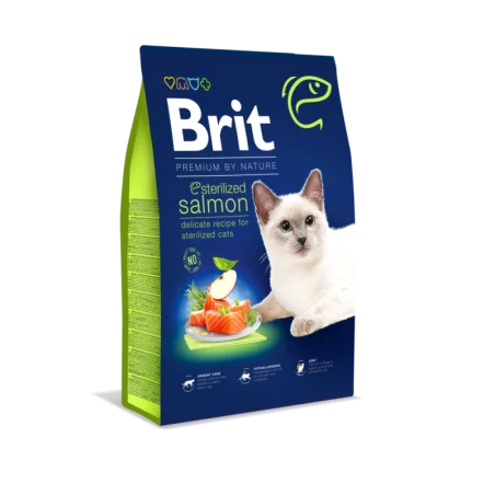 Brit Premium By Nature au Saumon pour chat Stérilisé 8kg