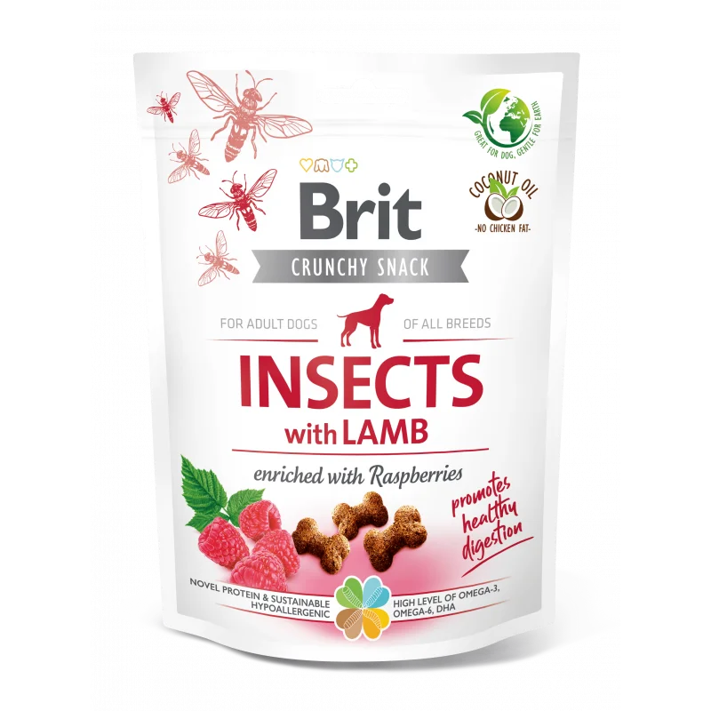 Brit Care Crunchy Cracker, Agneau, Insectes et Framboises 200g