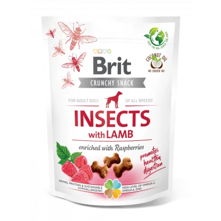 Brit Care Crunchy Cracker, Agneau, Insectes et Framboises 200g