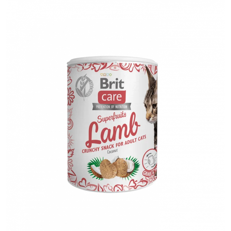 Brit Care Cat Snack Superfruits à l'Agneau 100g