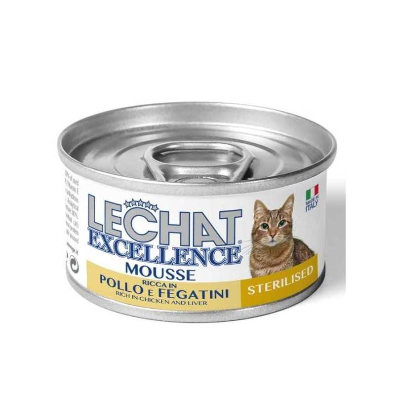 LECHAT EXC.MOUSSE STER CHICKEN/LIVER 85G