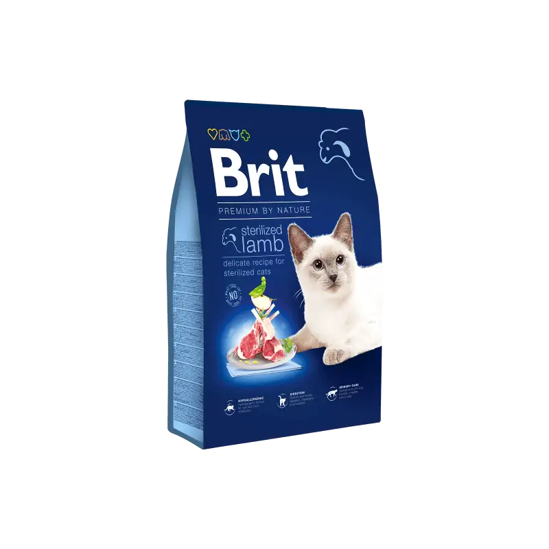 Brit Premium by Nature chat stérilisé agneau 1.5 KG