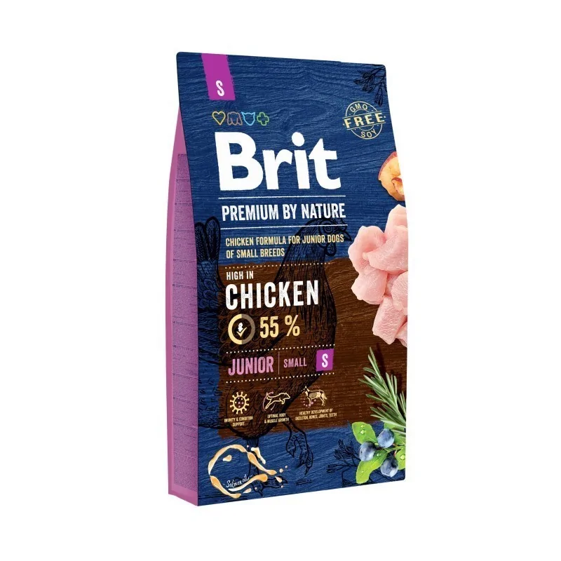 Brit Premium by Nature Junior S au Poulet 8 kg Brit - 1