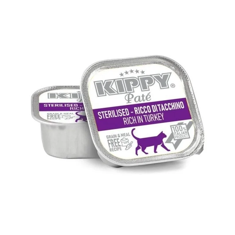 BARQUETTE KIPPY CHAT STERILISE DINDE 90 G KIPPY - 1