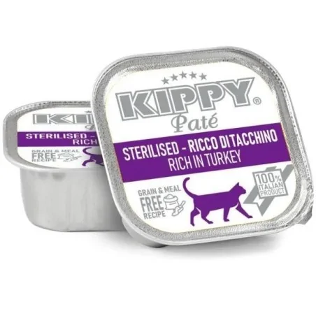 BARQUETTE KIPPY CHAT STERILISE DINDE 90 G KIPPY - 1