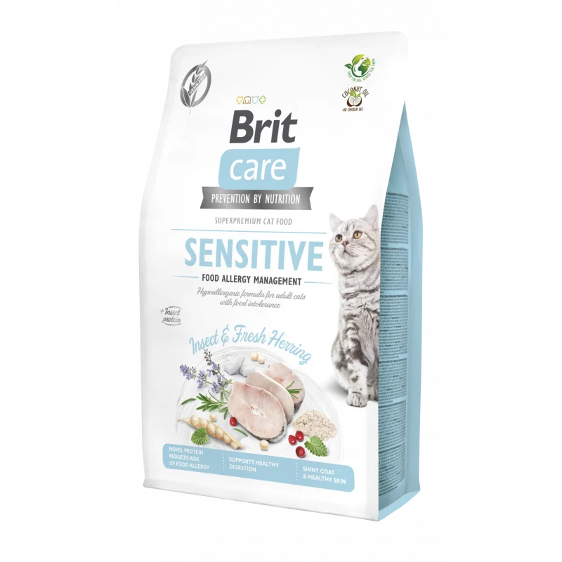Brit Care Chat Spécial Allergies Alimentaires aux Insectes et Hareng 2kg