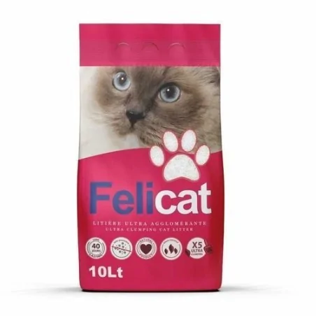 FELICAT Litière Super White et Agglomérant pour chat - 5 L Felican - 1