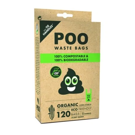 Poo Sachet Hygiéniques 100% Compostables et Biodégradables 120pcs M-PETS - 1