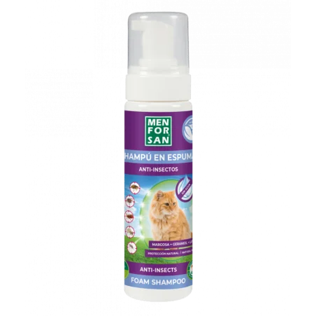 Shampoing Mousse Anti-Insectes pour Chat 200ml