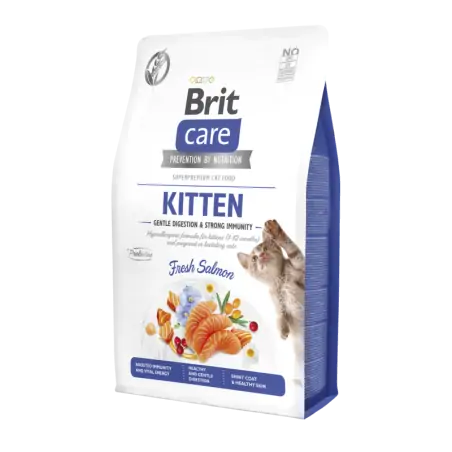 Brit Care au Saumon pour Chaton Sans Céréales, Immunité et Digestion 2 KG Brit - 1