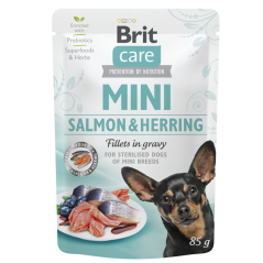 Pochon Brit Care Mini au Saumon et Hareng pour Chien Stérilisé 85g Brit - 1