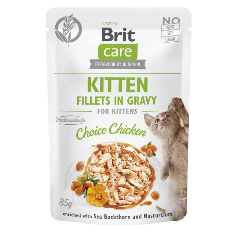 Pochon Brit care chaton filet poulet en sauce 85G Brit - 1