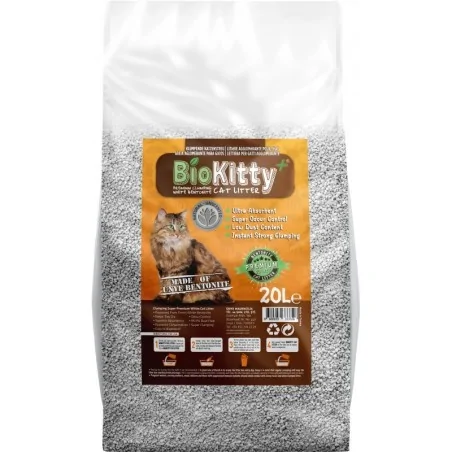 BioKitty Litière Agglomérante Compacte Savon de Marseille 20L BioKitty - 1