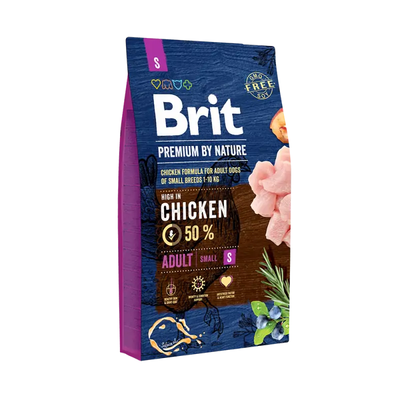 Brit Premium by Nature Adulte S au Poulet 8 kg Brit - 1