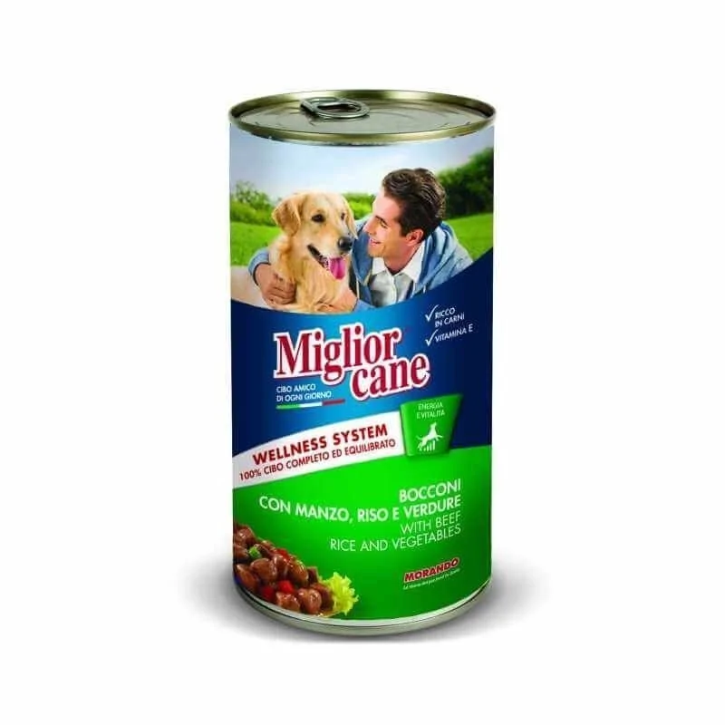 MIGLIOR CANE Buf / Riz / Legumes BOITE 1.250 KG