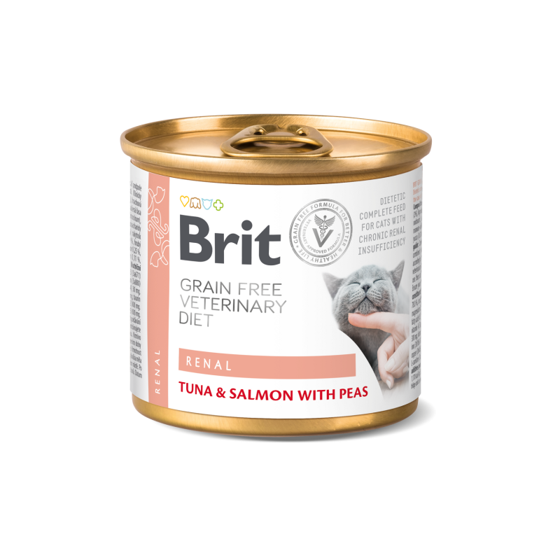 Boîte Brit GF Veterinary Diets Chat Renal 200g