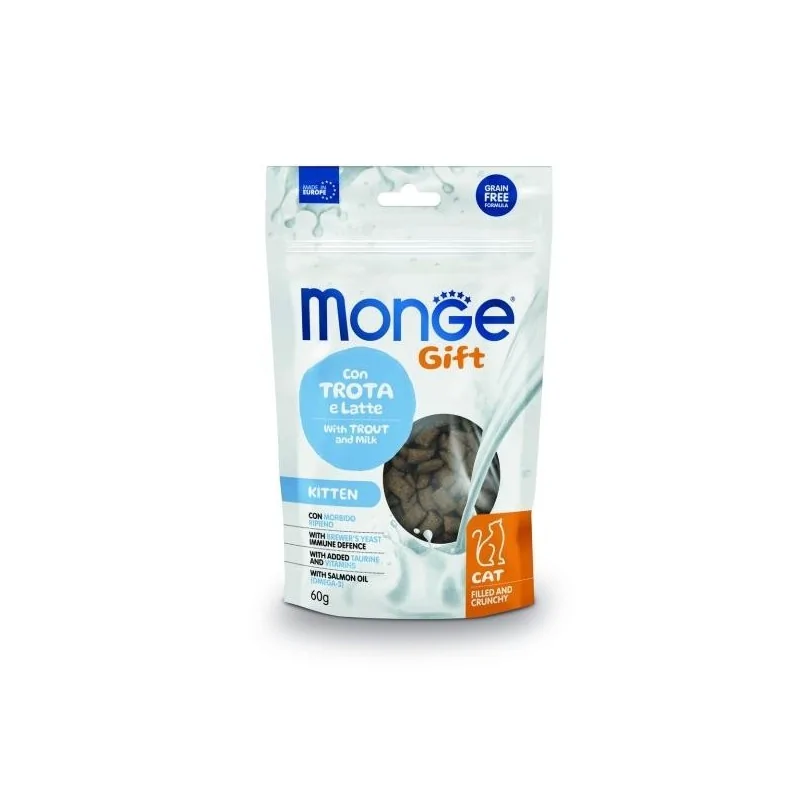 Monge Gift Truite Chaton Fourrée et Croquante au Lait 60g