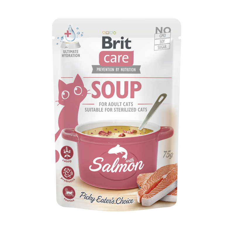Brit Care Cat Soupe au Saumon 75g