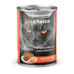 Humides Chat-PROCHOICE GF PATE CHAT STERIL SAUMON 400 GR-Tunisie