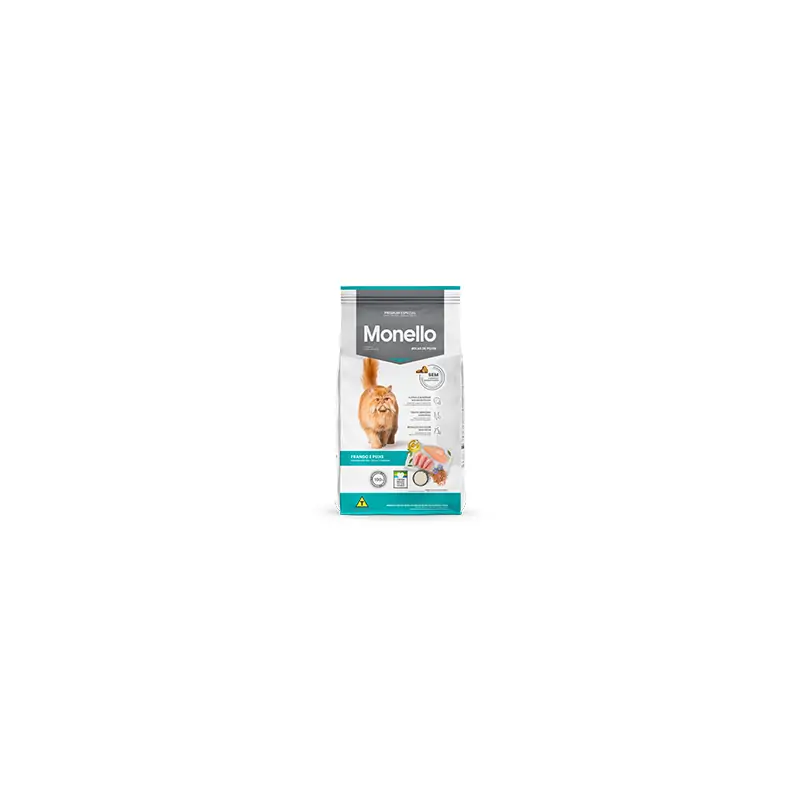 MONELLO CHAT HAIRBALL POULET & POISSON 1 KG