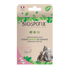 Collier & pipettes Anti Puce Chat-BIO PIPETTE REP.CHAT/CHATON 5X1ML-Tunisie