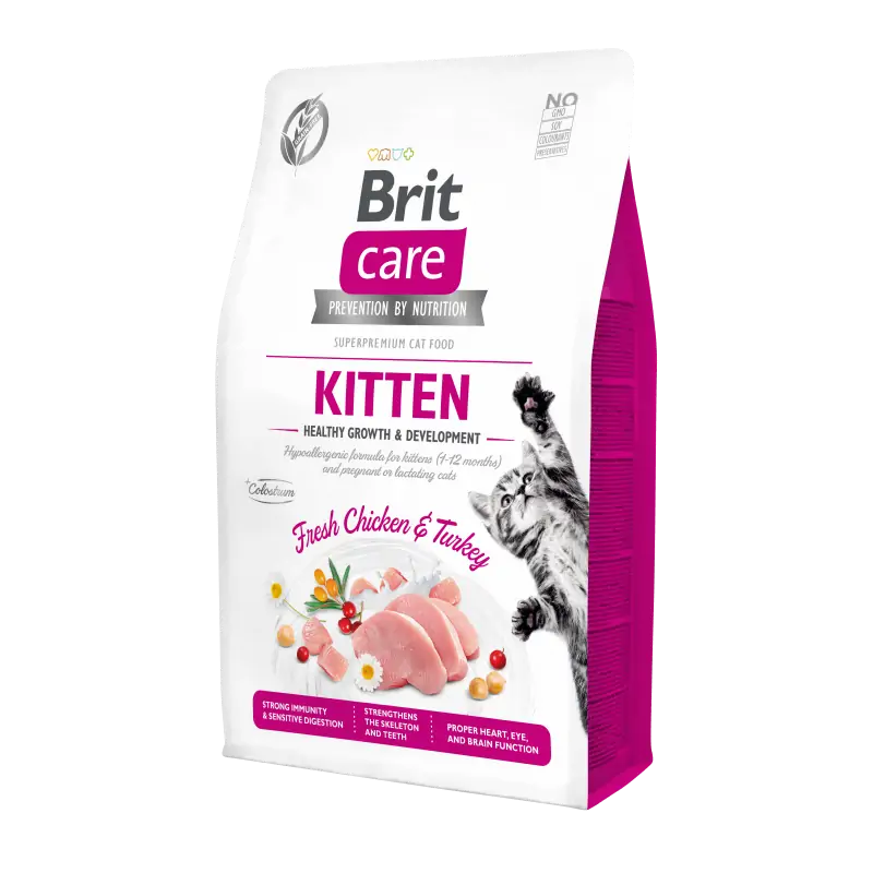 Brit Care Kitten au Poulet pour Chaton Sans Céréales 400g Brit - 1