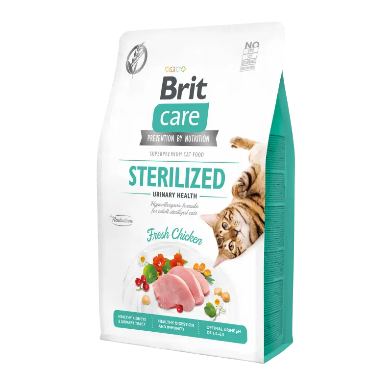 Brit Care Sterilised Urinary pour Chat Stérilisé Sans Céréales 2 KG