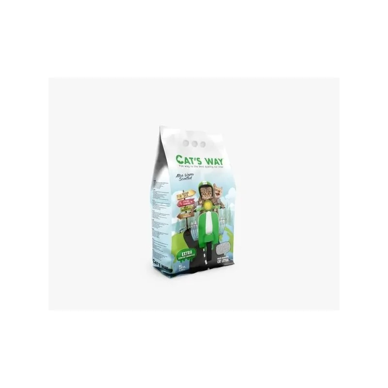 LITIERE AGGLOMERANTE CATSWAY ALOE VERA 5L CATS WAY - 1