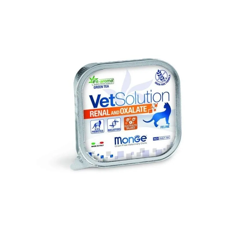 Barquette VETSOLUTION CAT RENAL & OXALATE 100G MONGE VETSOLUTION - 1