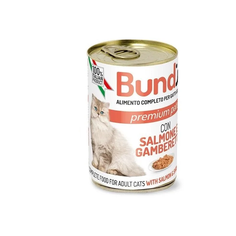 Boite Bundy Chat Saumon Crevettes 400 Gr Bundy - 1