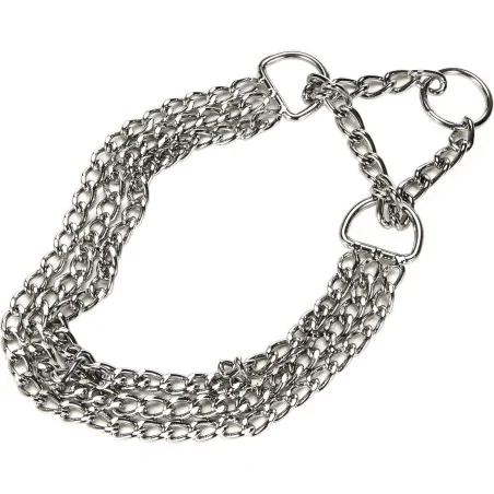 Collier Étrangleur 3 Rangs avec Sécurité pour Chien Animal Zone - 1