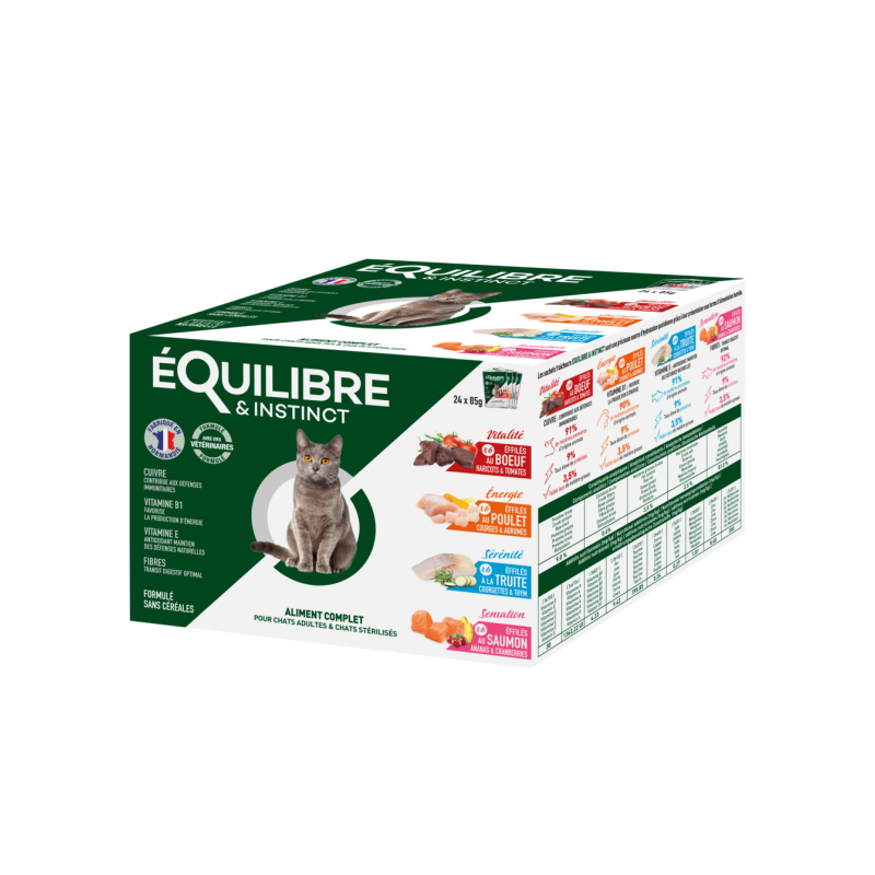 Multipack sachets 4 saveurs pour chat stérilisé