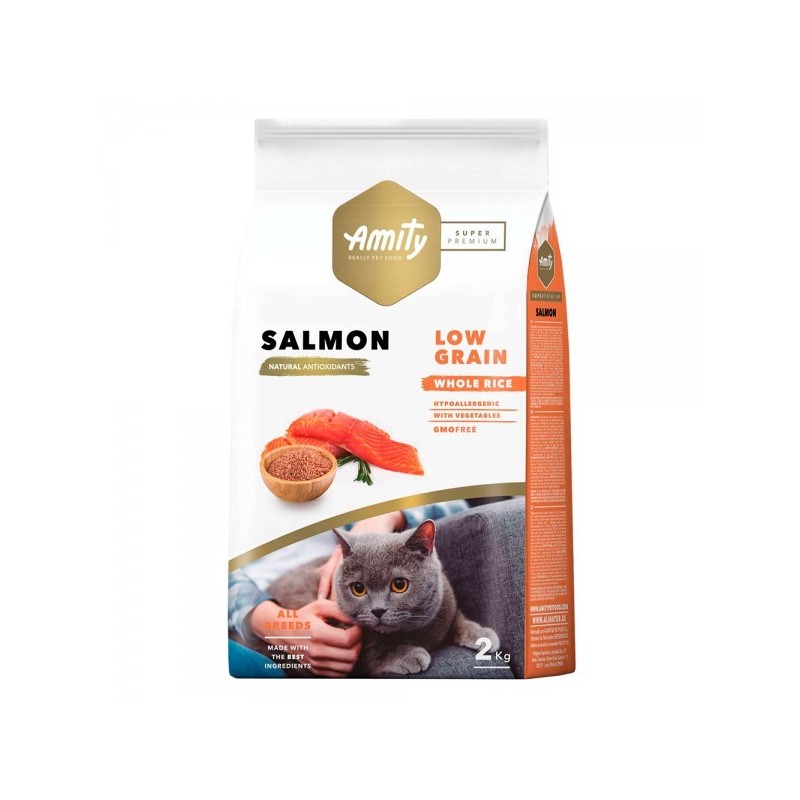 Amity Super Premium Low Grain Saumon Adulte Chat 2Kg