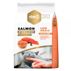 Amity Super Premium Low Grain Saumon Adulte Chat Stérilisé 2Kg Amity - 1