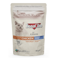 Bonacibo Kitten Chicken - Morceaux en sauce Sachet 85 g Bunacibo - 1