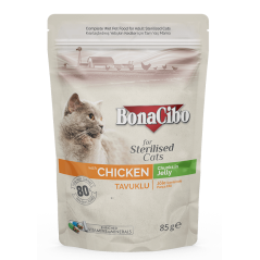 Bonacibo Chicken - Morceaux en sauce pour Chats Stérilisés 85 g Bunacibo - 1