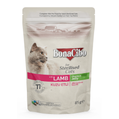 Bonacibo Agneau - Morceaux en sauce pour Chats Stérilisés 85 g Bunacibo - 1