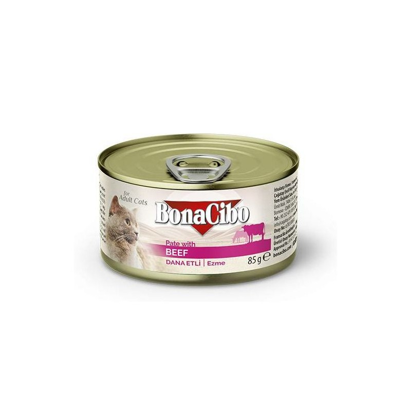 BonaCibo Adult Pâté de bœuf pour chat 85g